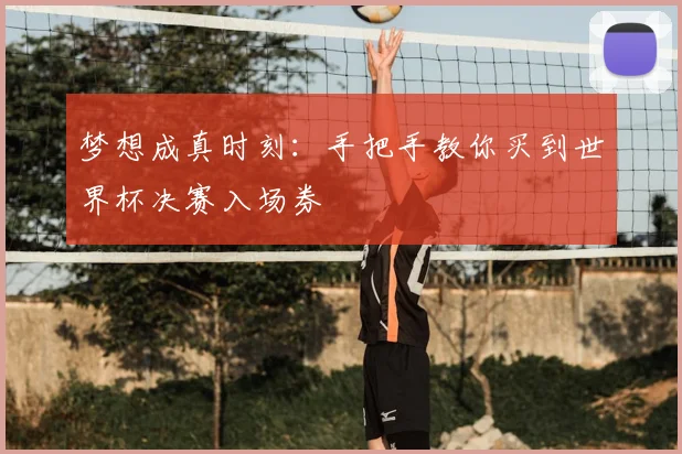 梦想成真时刻：手把手教你买到世界杯决赛入场券