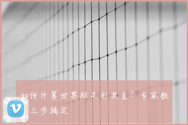 如何计算世界杯足彩奖金？专家教你三步搞定